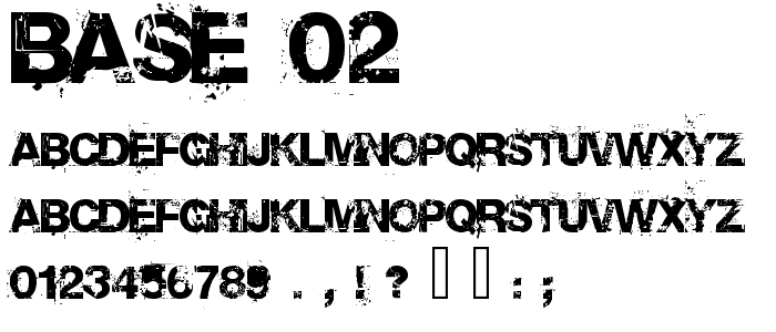 Base 02 font